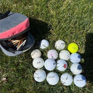 Assorted Golf Balls with Carry Pouch